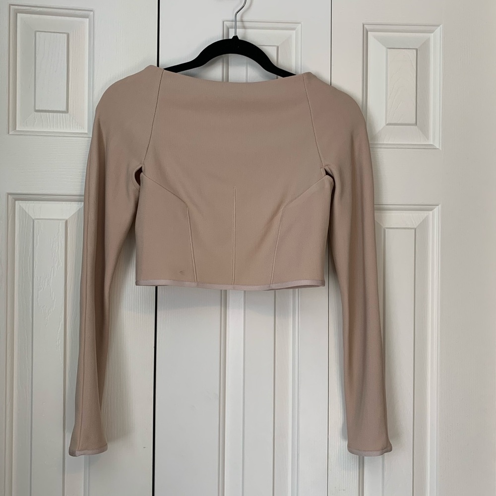 Tibi Corset Crepe Zip Top - Picture 5 of 6
